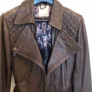 Ted Baker brown leather jacket